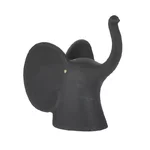Decoratiune elefant mic, Ceramica, Negru, Trunk