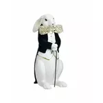Decoratiune iepure, Polirasina, Negru, Elegant Rabbit