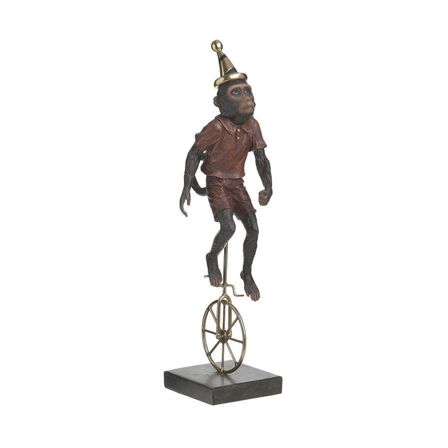 Decoratiune maimuta, Polirasina, Multicolor, Monkey on Bike