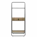 Etajera, Metal, Negru, Case