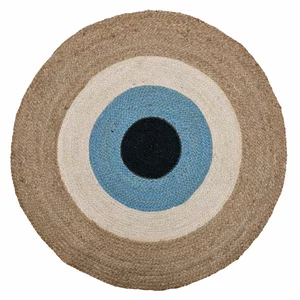Eye Covor rotund, Iuta, Multicolor
