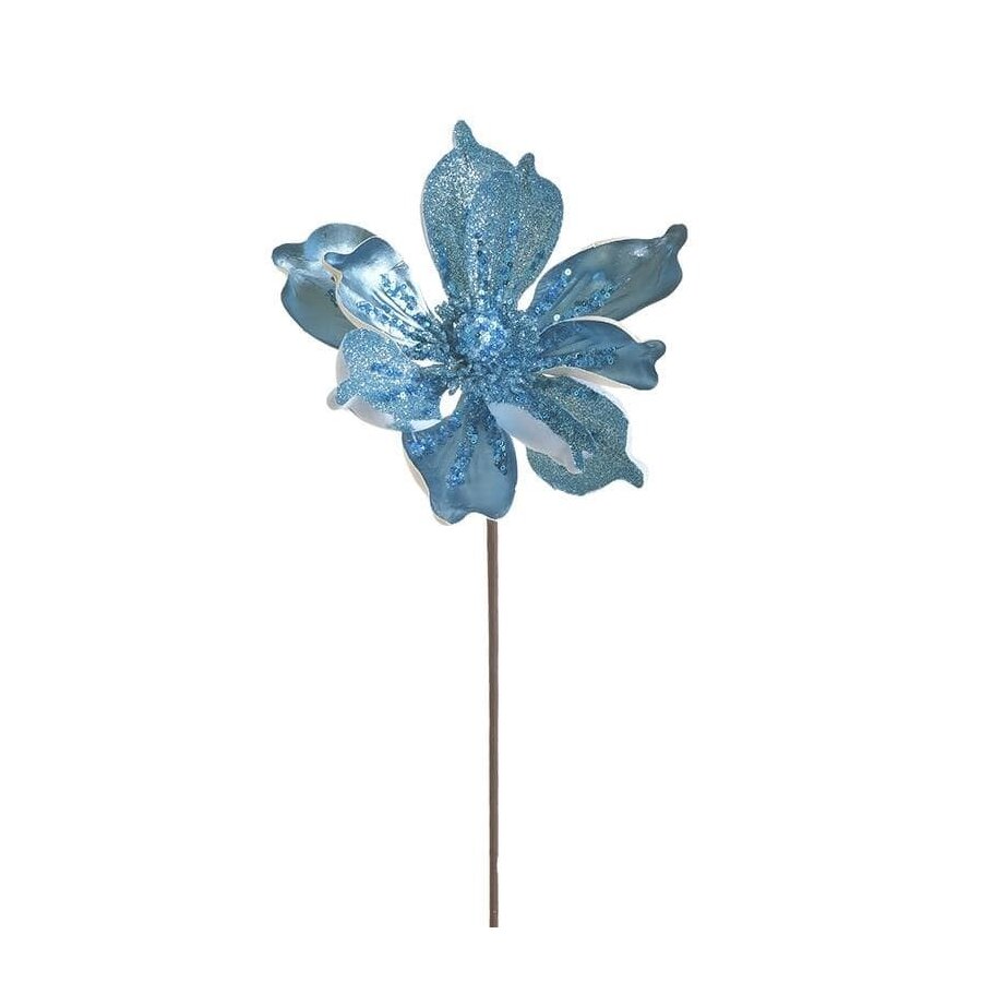 Floare decorativa, Plastic, Albastru, Flower image0