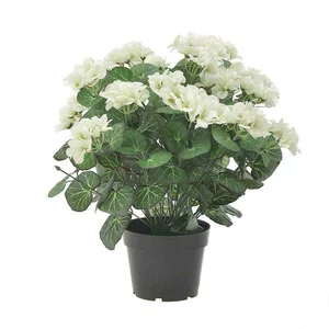 Flori artificiale in ghiveci, Plastic, Alb, Jardin