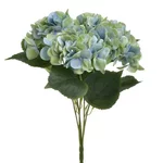 Hortensie artificiala, Plastic, Verde, Bouquet