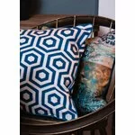 Kalista Perna geometric, Bumbac, Albastru