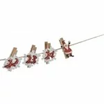 Kerrin Set Decoratiuni carlige Craciun, Lemn, Alb