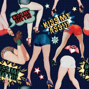 Kiss My Ass Indigo Set 3 role tapet, Netesut, Multicolor