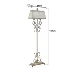 Lampadar, Metal, Alb, Luminaire