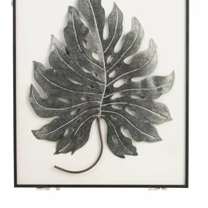 Leaf Decoratiune perete, Metal, Negru