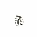 Leigh Decoratiune ciclist mare, Fier, Negru