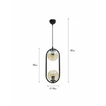 Lustra/Pendul, Metal, Negru, Delice