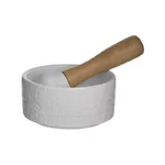 Mojar cu pistil, Portelan, Alb, Mortar
