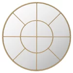 Oglinda perete rotunda, Metal, Auriu, Hublot