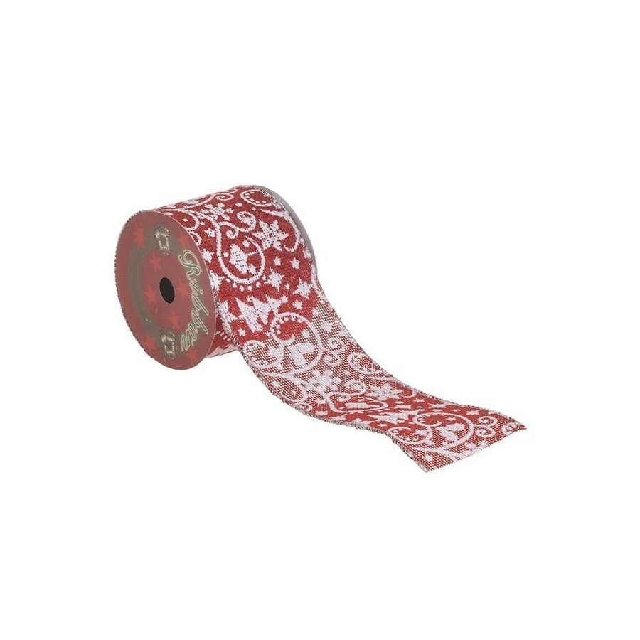 Panglica brad Craciun, Textil, Rosu, Christmas image4