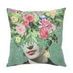 Perna decorativa, Textil, Verde, Face&Flower