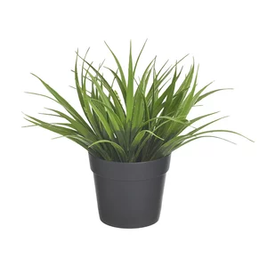 Planta artificiala in ghiveci, Plastic, Verde, Grass