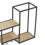 Raft de perete, Metal, Negru, Shelf