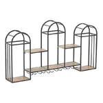 Raft de perete, Metal, Negru, Winery Self