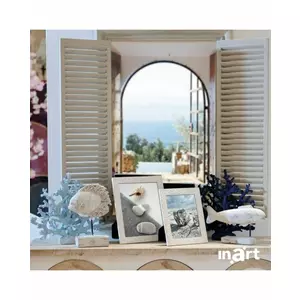 Rama foto 15x20, Polirasina, Alb, Antique Frame