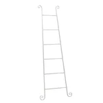 Scara decorativa / Suport prosoape, Metal, Alb, Ladder