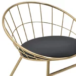 Scaun, Metal, Auriu, Shell