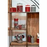 Set 2 borcane cu capac, Ceramica, Multicolor, Dezba