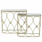Set 2 console, Metal, Auriu, Shiny