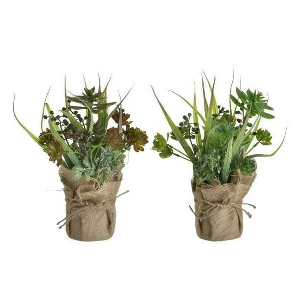 Set 2 plante artificiale, Plastic, Verde, Designs