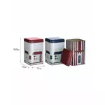 Set 3 recipiente cu capac, Metal, Multicolor, Patisserie