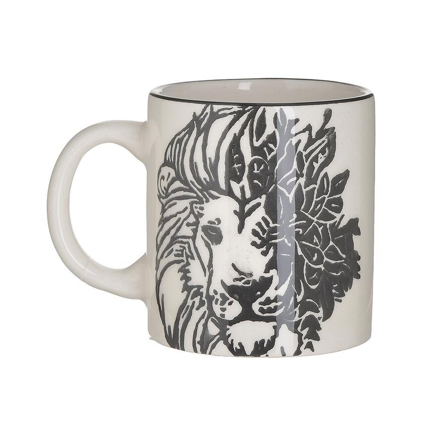 Set 6 cani, Ceramica, Alb, Lion Design image1