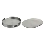 Set 6 coastere, Metal, Argintiu, More