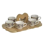 Set cesti cafea, Portelan, Multicolor, Canace