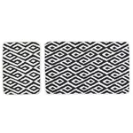 Set covorase baie, Bumbac, Negru, Square