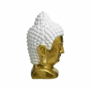 Statueta Buddha, Ceramica, Alb, Buddha Face