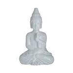 Statueta Buddha, Ceramica, Alb, Sacred