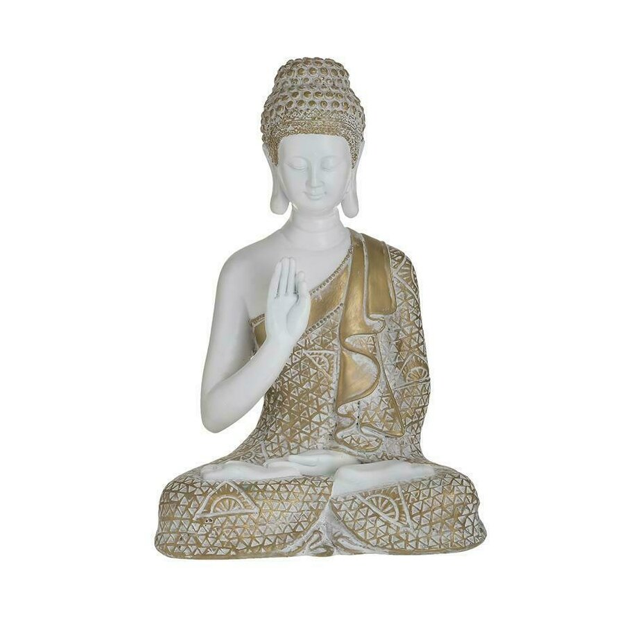 Statueta Buddha, Polirasina, Alb, Selma