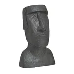 Statueta mica, Polirasina, Negru, Moai