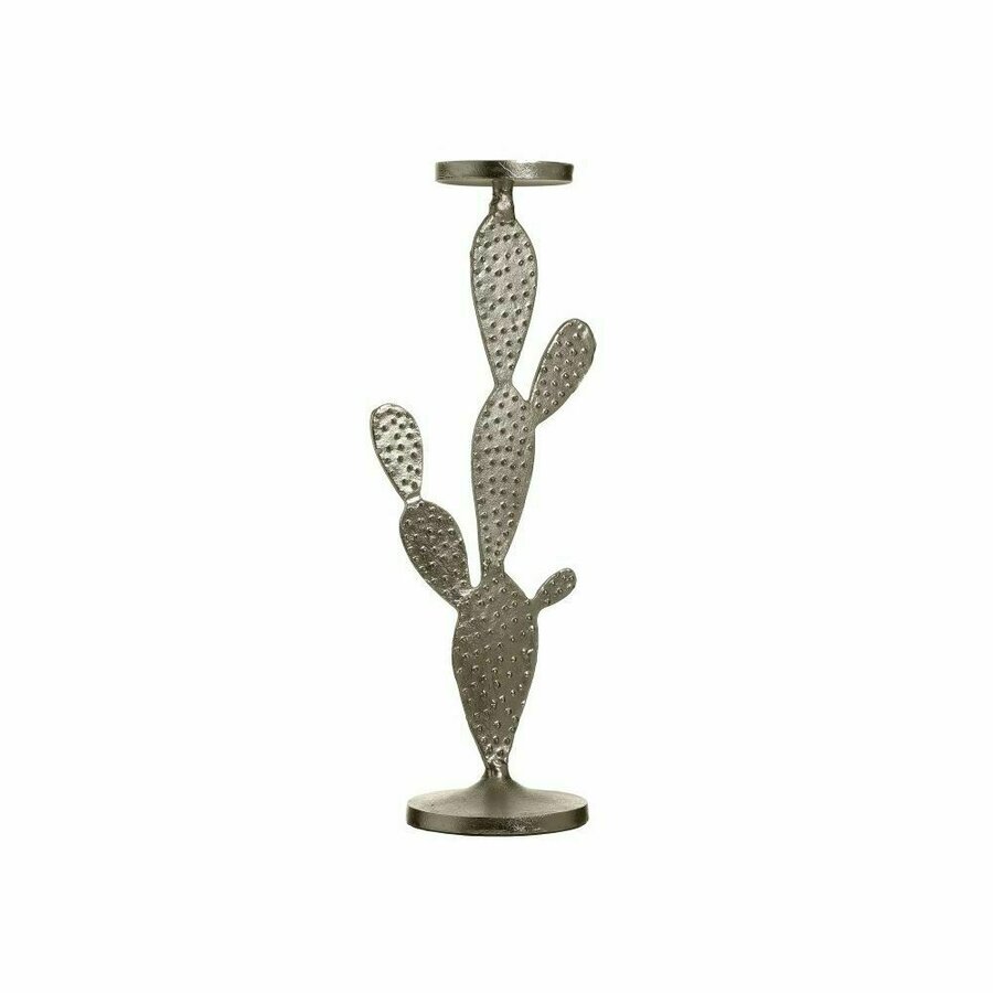 Suport lumanare, Metal, Auriu, Cactus Design image5