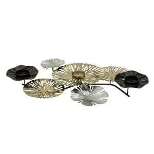 Suport lumanari, Metal, Multicolor, Float
