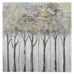 Tablou Canvas, Lemn, Argintiu, Wall Art Trees