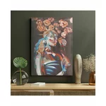 Tablou Canvas, Multicolor, Female with Flowers