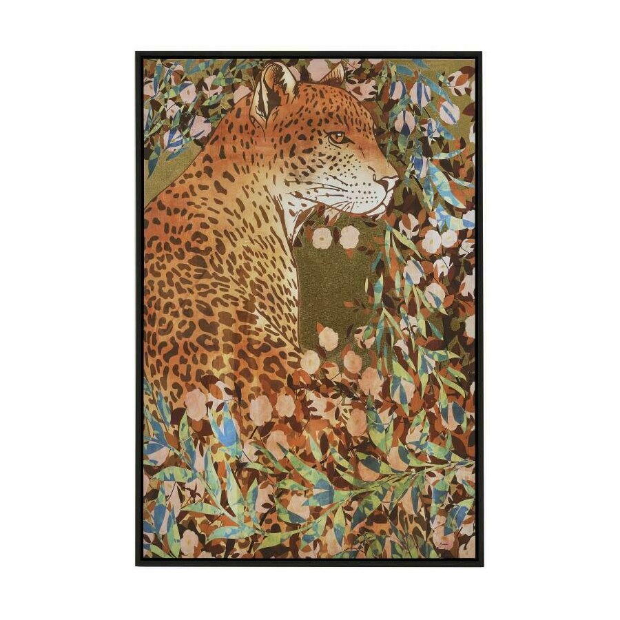 Tablou Canvas, Multicolor, Leopard Figure iedera.ro imagine 2022