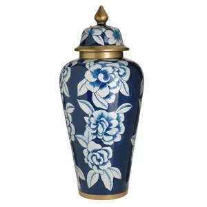 Vas decorativ podea, Ceramica, Albastru, Cobalt