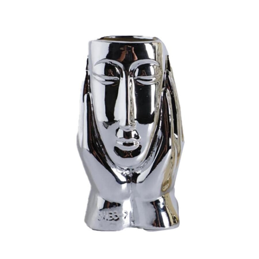 Vaza decorativa, Ceramica, Argintiu, Face Style image