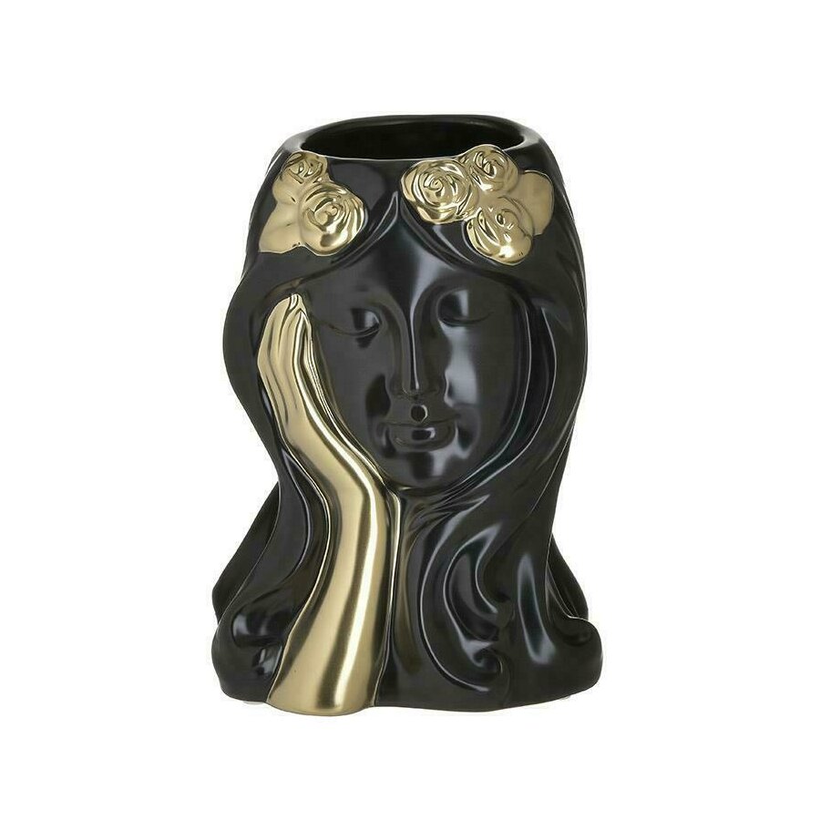 Vaza decorativa, Ceramica, Neagra, Lady Style