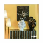 Vaza decorativa, Ceramica, Negru, Deco Face