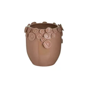 Vaza decorativa mica, Ceramica, Coral, Roses