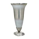 Vaza decorativa, Sticla, Argintiu, Candle
