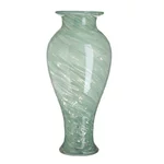 Vaza decorativa, Sticla, Verde, Smar