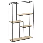 Raft de perete, Metal, Negru, Herdanin